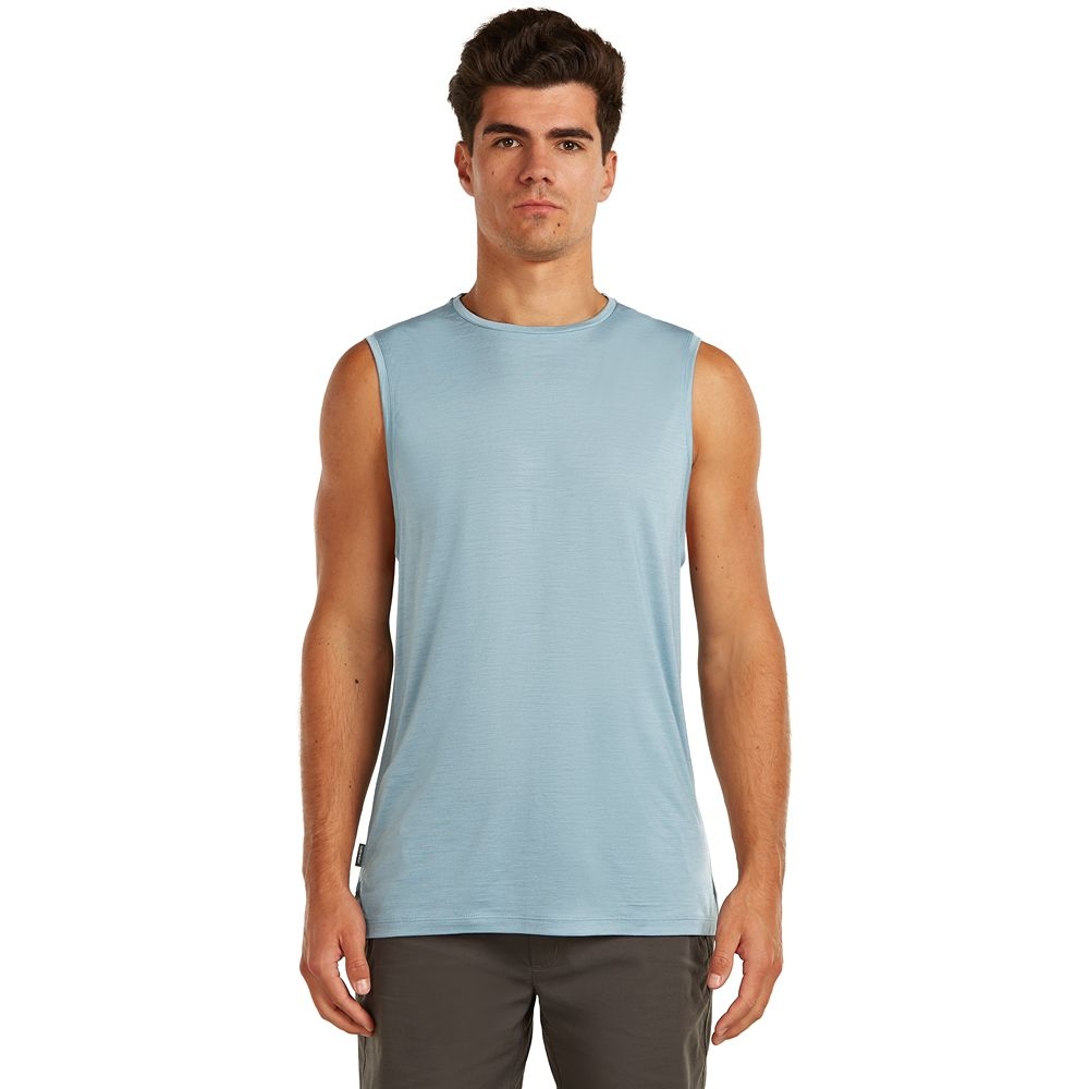 Icebreaker Mer 125 Cool-Lite SpheTank Flintblue IB0A57EO-0L21 shirts en tops online bestellen bij Kathmandu Outdoor & Travel