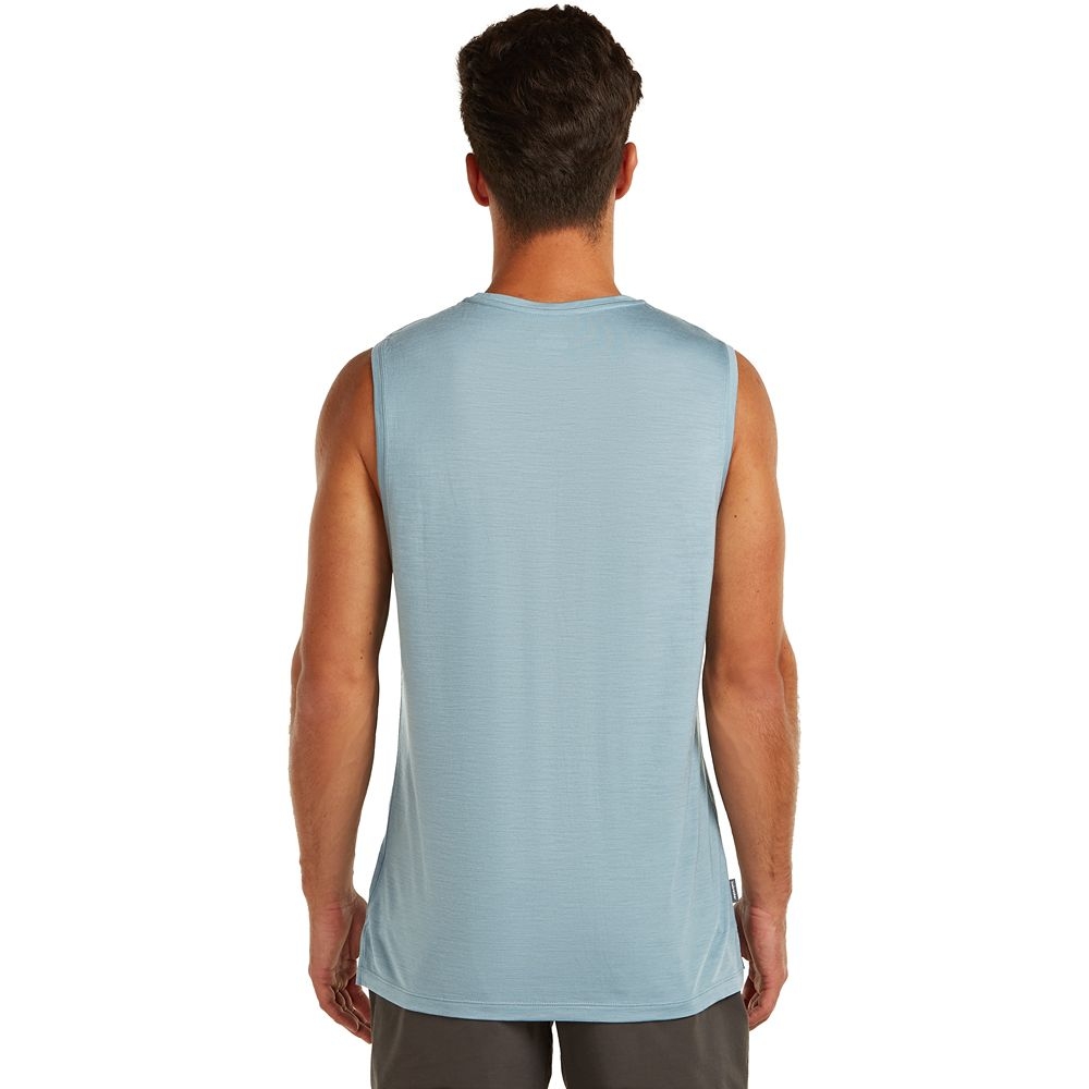 Icebreaker Mer 125 Cool-Lite SpheTank Flintblue IB0A57EO-0L21 shirts en tops online bestellen bij Kathmandu Outdoor & Travel