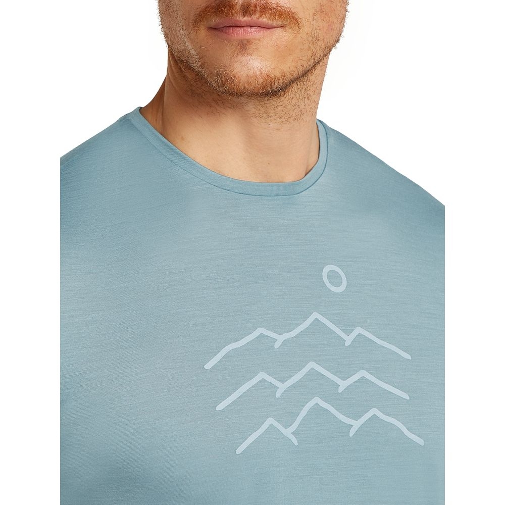 Icebreaker Mer 125 Cool-Lite Sphere SS Tee Across Flintblue IB0A5781-0L21 shirts en tops online bestellen bij Kathmandu Outdoor & Travel