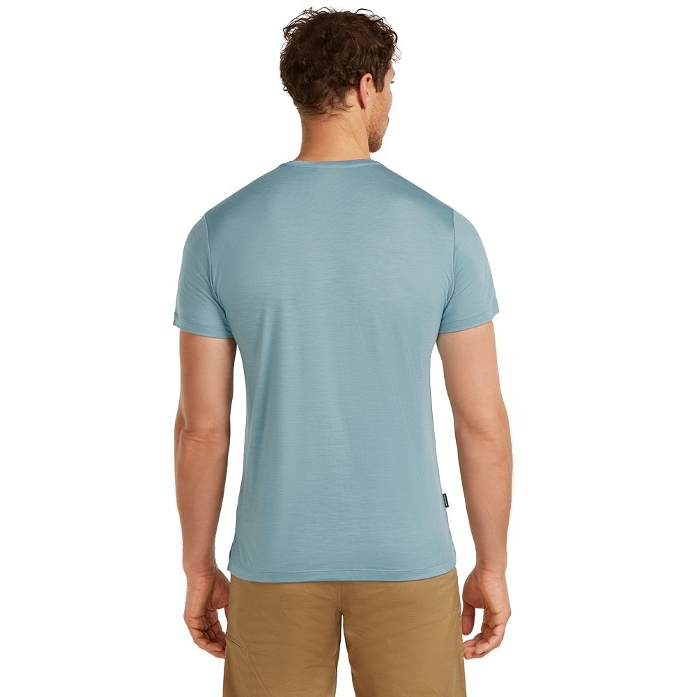 Icebreaker Mer 125 Cool-Lite Sphere SS Tee Across Flintblue IB0A5781-0L21 shirts en tops online bestellen bij Kathmandu Outdoor & Travel