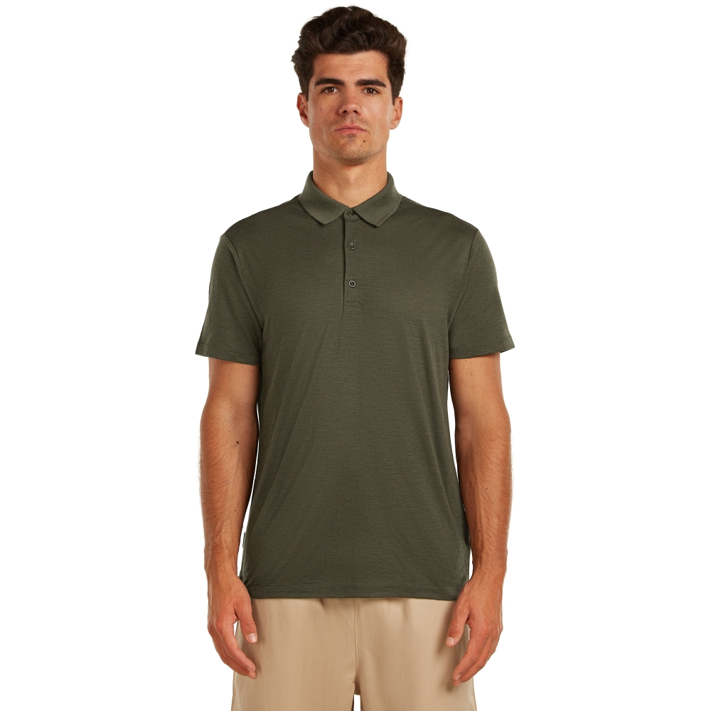 Icebreaker Mer 150 Tech Lite III SS Polo Dk Loden IB0A56WK-0L11 shirts en tops online bestellen bij Kathmandu Outdoor & Travel