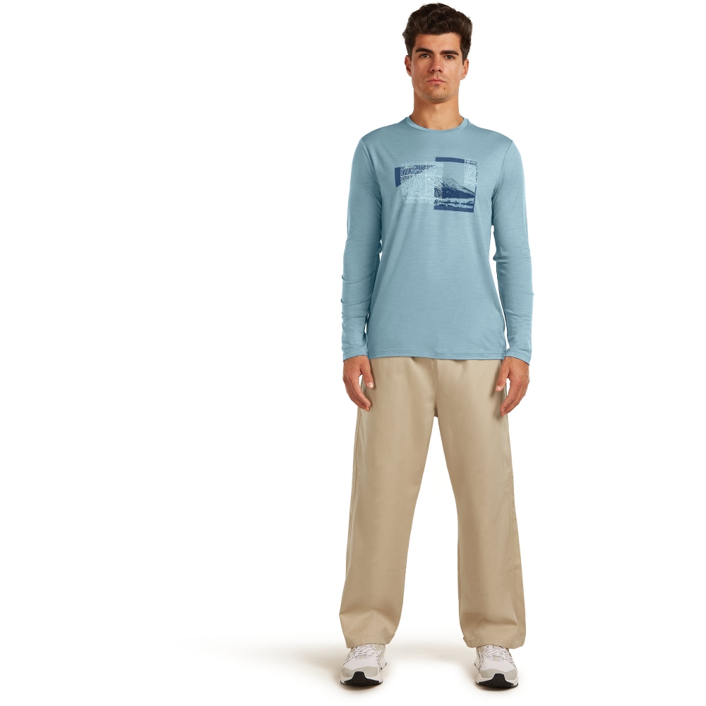 Icebreaker Mer 150 Tech Lite LS Tee Peak Bal  Flint Blue IB0A57FT-0L21 shirts en tops online bestellen bij Kathmandu Outdoor & Travel