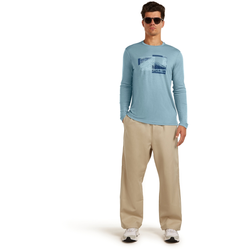 Icebreaker Mer 150 Tech Lite LS Tee Peak Bal  Flint Blue IB0A57FT-0L21 shirts en tops online bestellen bij Kathmandu Outdoor & Travel