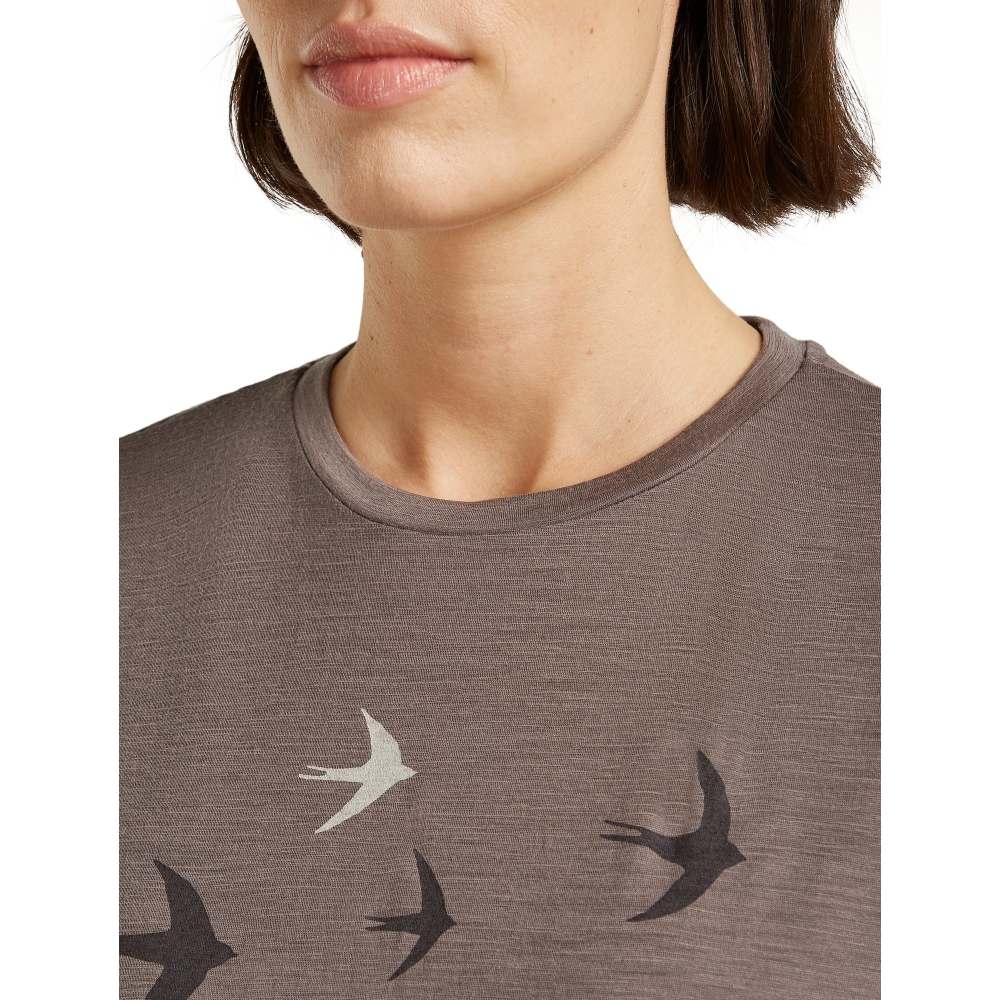 Icebreaker Mer 150 Tech Lite SS Tee Bird Transit Women's Porcini IB0A57FX-0KW1 shirts en tops online bestellen bij Kathmandu Outdoor & Travel