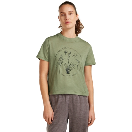 Icebreaker  Mer 150 Tech Lite SS Crop T Seed Stor Women's Lichen 