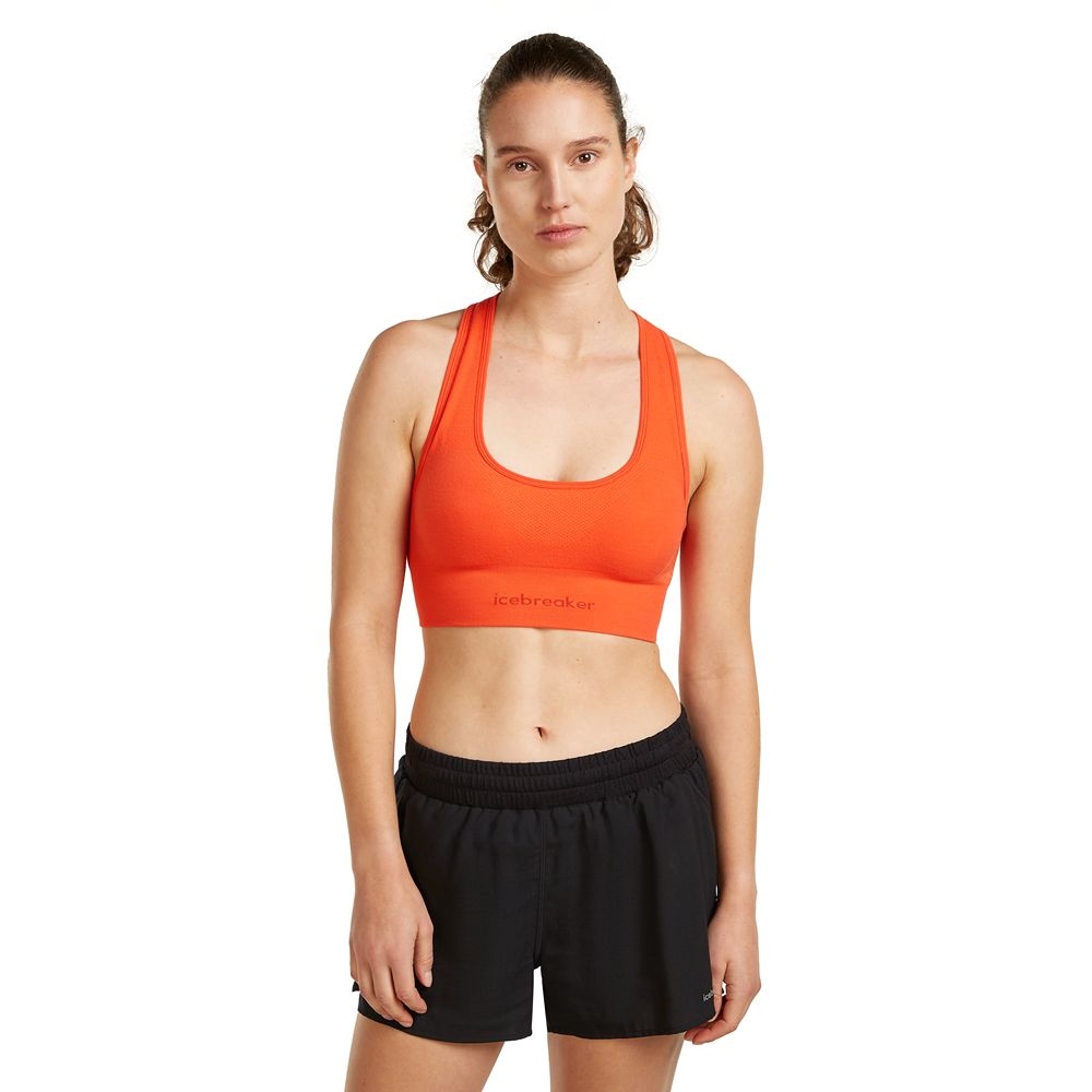 Icebreaker Mer 260 Zoneknit Seamless Bra Women's Fervid IB0A56XN-0GT1 onderkleding/thermokleding online bestellen bij Kathmandu Outdoor & Travel