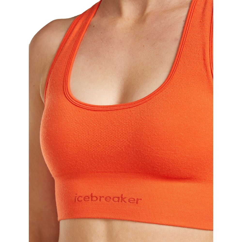 Icebreaker Mer 260 Zoneknit Seamless Bra Women's Fervid IB0A56XN-0GT1 onderkleding/thermokleding online bestellen bij Kathmandu Outdoor & Travel