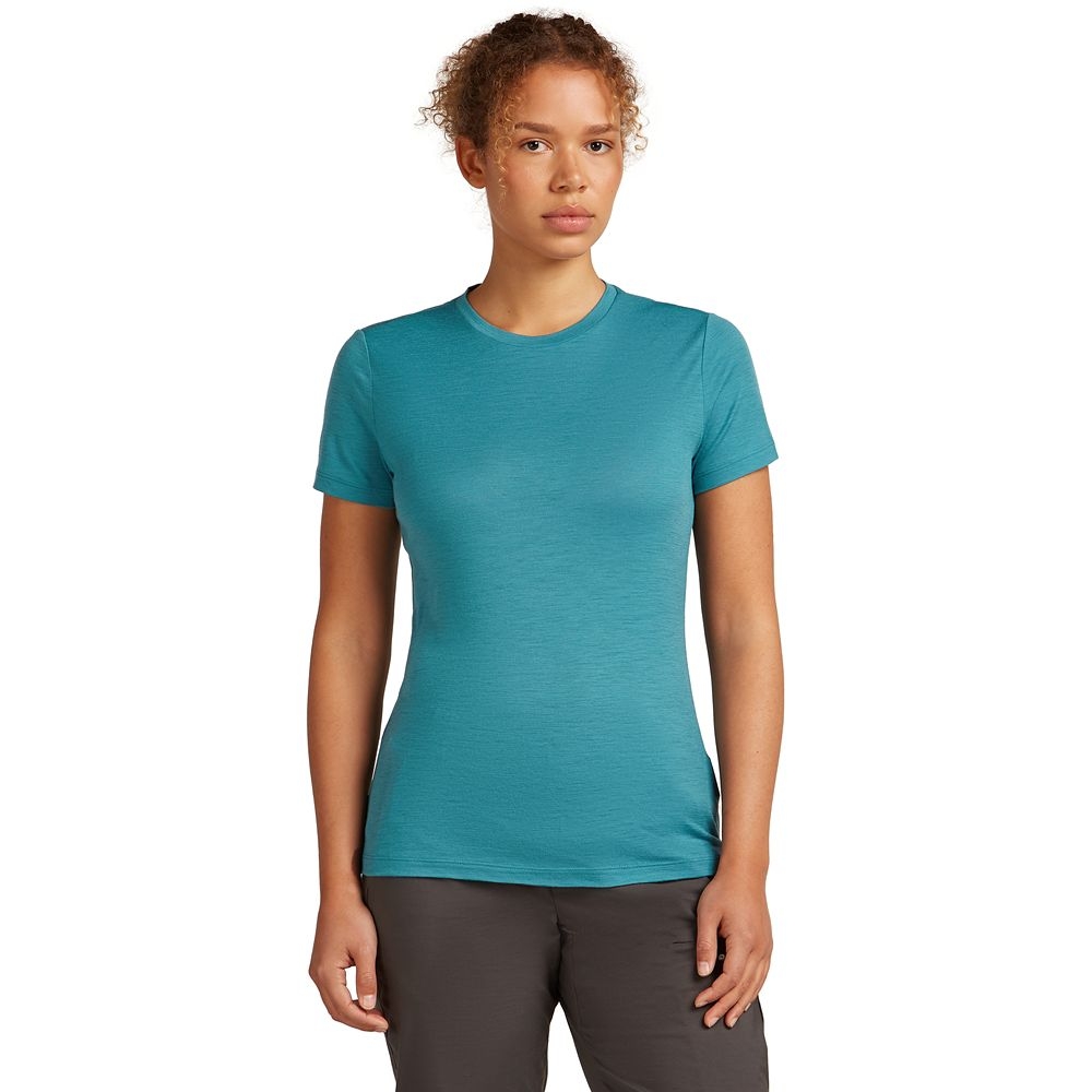 Icebreaker Mer 150 Tech Lite III SS Tee Women's Tidal 0A56Y80-LG1 shirts en tops online bestellen bij Kathmandu Outdoor & Travel