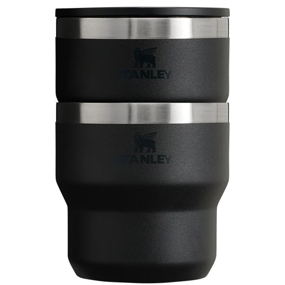 Stanley The Stay Hot Stacking Camp Cup Black 10-12078-0033 drinkflessen en thermosflessen online bestellen bij Kathmandu Outdoor & Travel