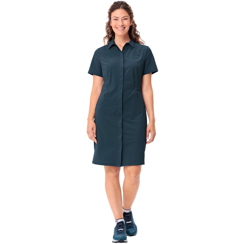 Vaude Farley Stretch Dress Women's Dark Sea 45509-179 jurken en rokken online bestellen bij Kathmandu Outdoor & Travel
