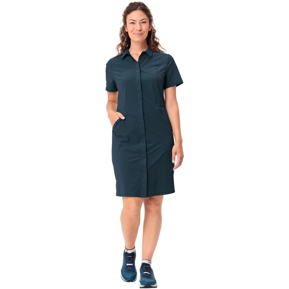 Vaude Farley Stretch Dress Women's Dark Sea 45509-179 jurken en rokken online bestellen bij Kathmandu Outdoor & Travel