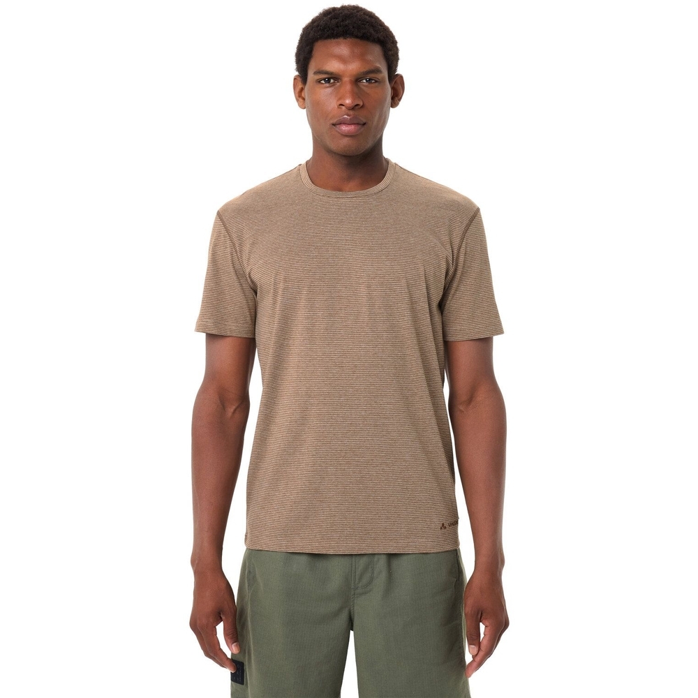 Vaude Mineo Striped T-Shirt II tobacco 47500-841 shirts en tops online bestellen bij Kathmandu Outdoor & Travel
