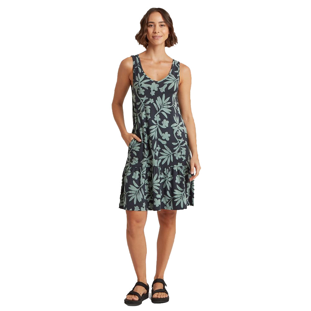 Sherpa Adventure Gear Neha Ruffle Dress Women's Black Gurans SW24076-284 jurken en rokken online bestellen bij Kathmandu Outdoor & Travel