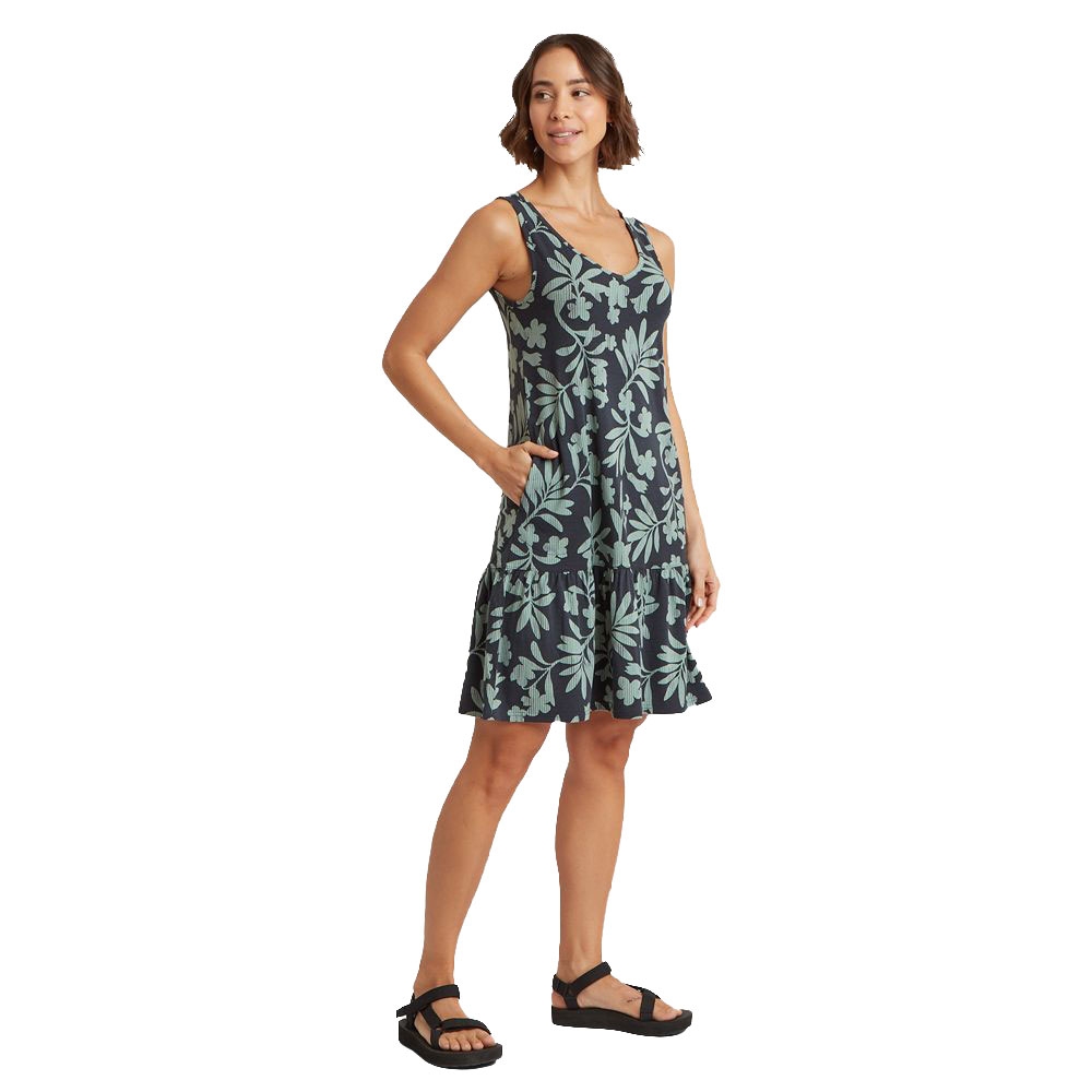 Sherpa Adventure Gear Neha Ruffle Dress Women's Black Gurans SW24076-284 jurken en rokken online bestellen bij Kathmandu Outdoor & Travel