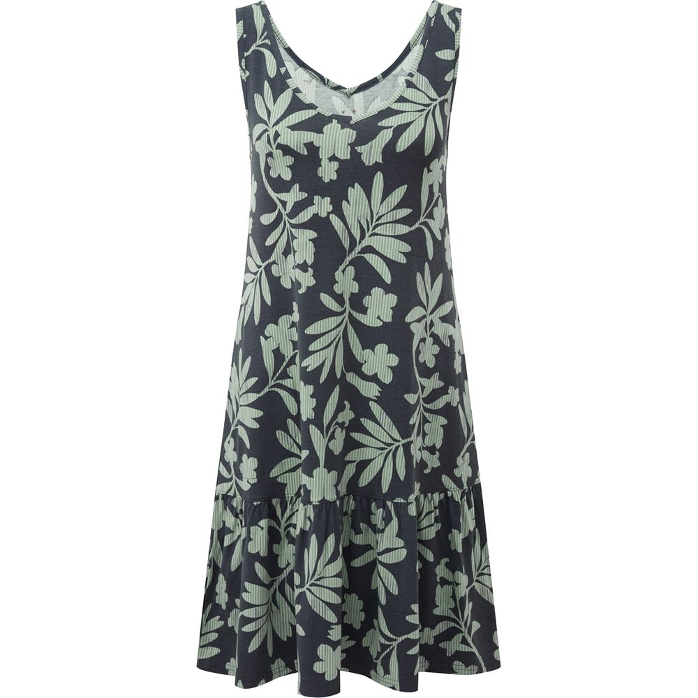 Sherpa Adventure Gear Neha Ruffle Dress Women's Black Gurans SW24076-284 jurken en rokken online bestellen bij Kathmandu Outdoor & Travel