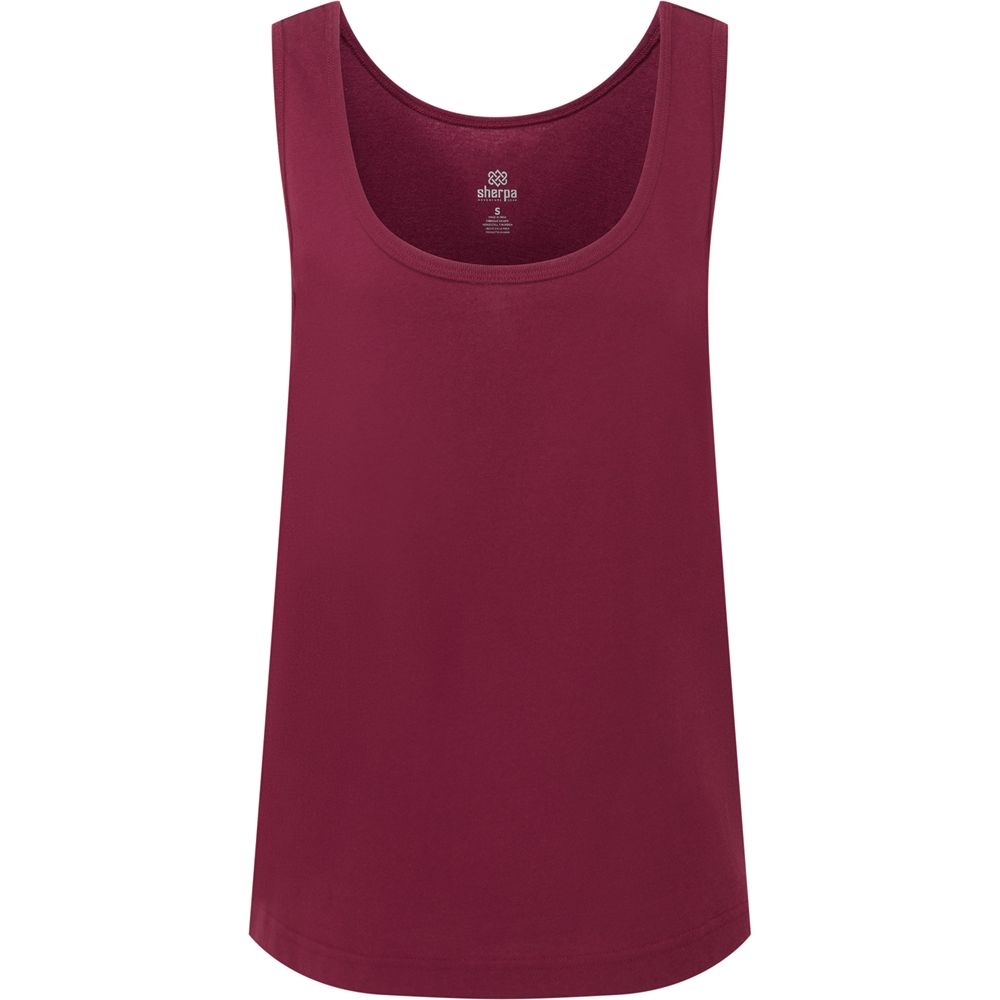 Sherpa Adventure Gear Jutna Scoop Neck Tank women's Wine SW20035-515 shirts en tops online bestellen bij Kathmandu Outdoor & Travel