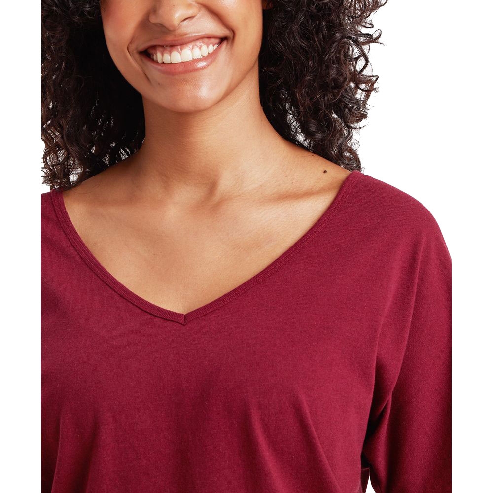 Sherpa Adventure Gear Jutna V-Neck Tee Women's Wine SW21051-515 shirts en tops online bestellen bij Kathmandu Outdoor & Travel