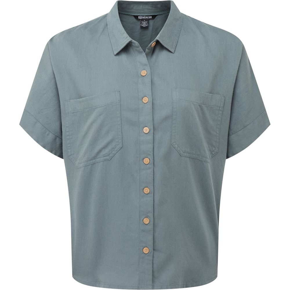 Sherpa Adventure Gear Palmo SS Shirt Women's Stormy SW21044-606 shirts en tops online bestellen bij Kathmandu Outdoor & Travel