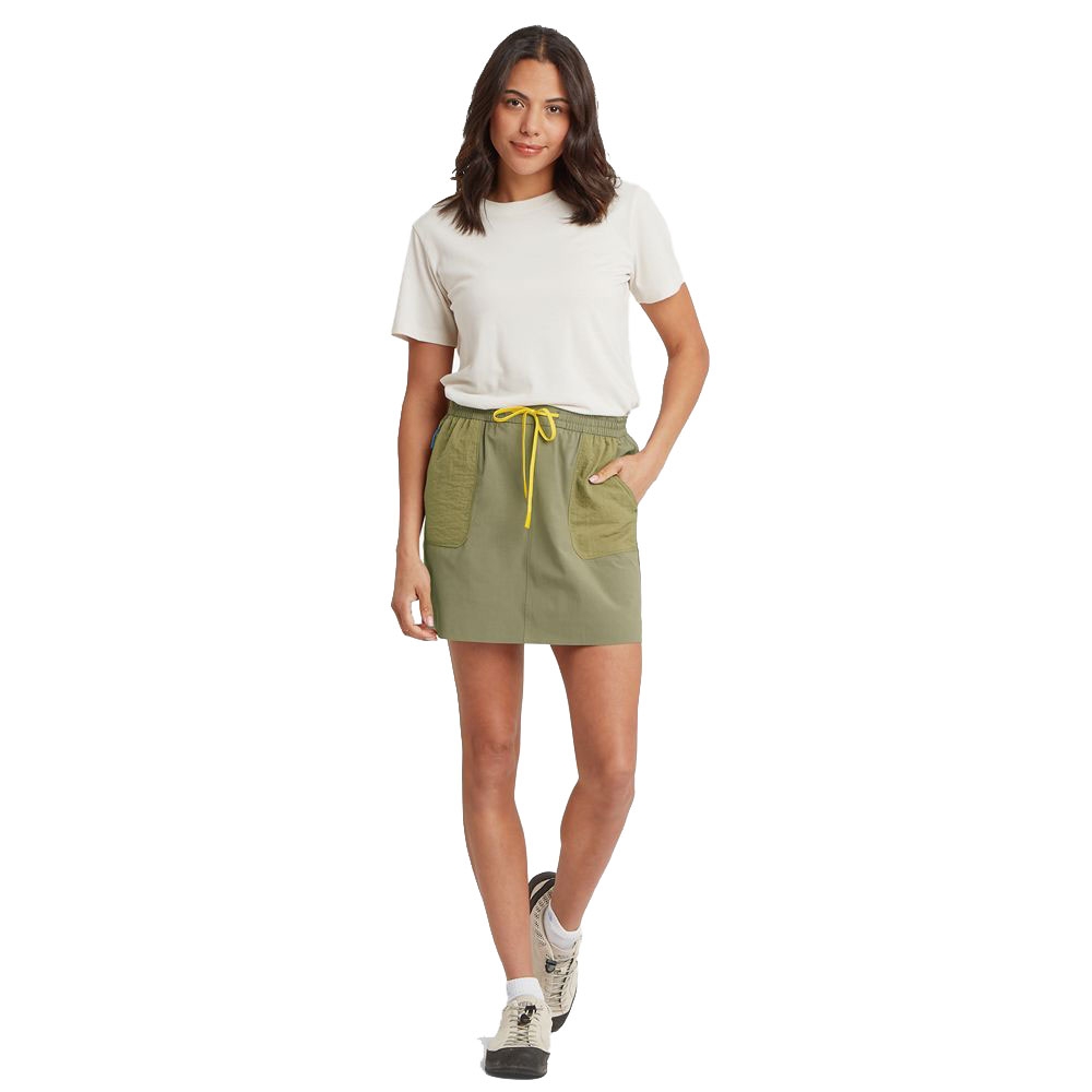 Sherpa Adventure Gear Tarcho Retro Skort Women's Olive SW24091-815 jurken en rokken online bestellen bij Kathmandu Outdoor & Travel