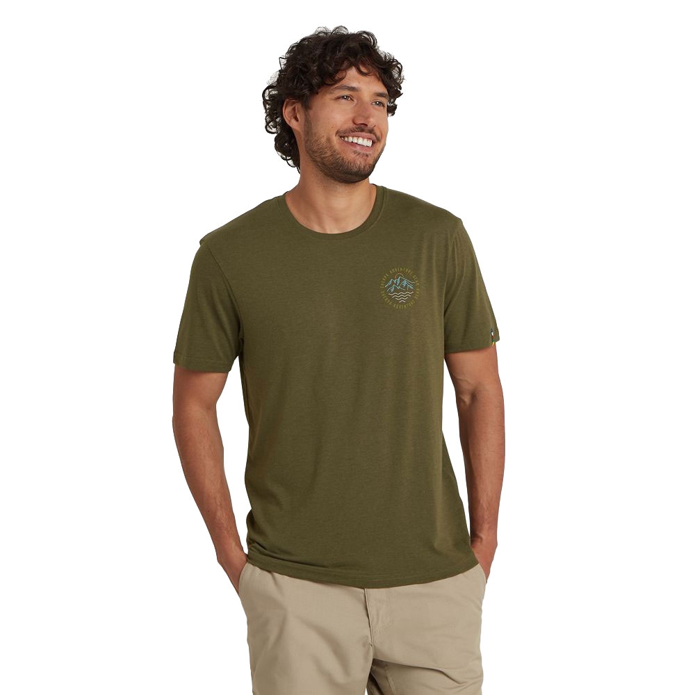 Sherpa Adventure Gear Bali Circle Tee Evergreen SM11097-800 shirts en tops online bestellen bij Kathmandu Outdoor & Travel