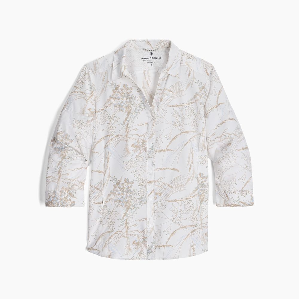 Royal Robbins Expedition Pro 3/4 Sleeve Women's White Meadow Pt Y322039-162 shirts en tops online bestellen bij Kathmandu Outdoor & Travel