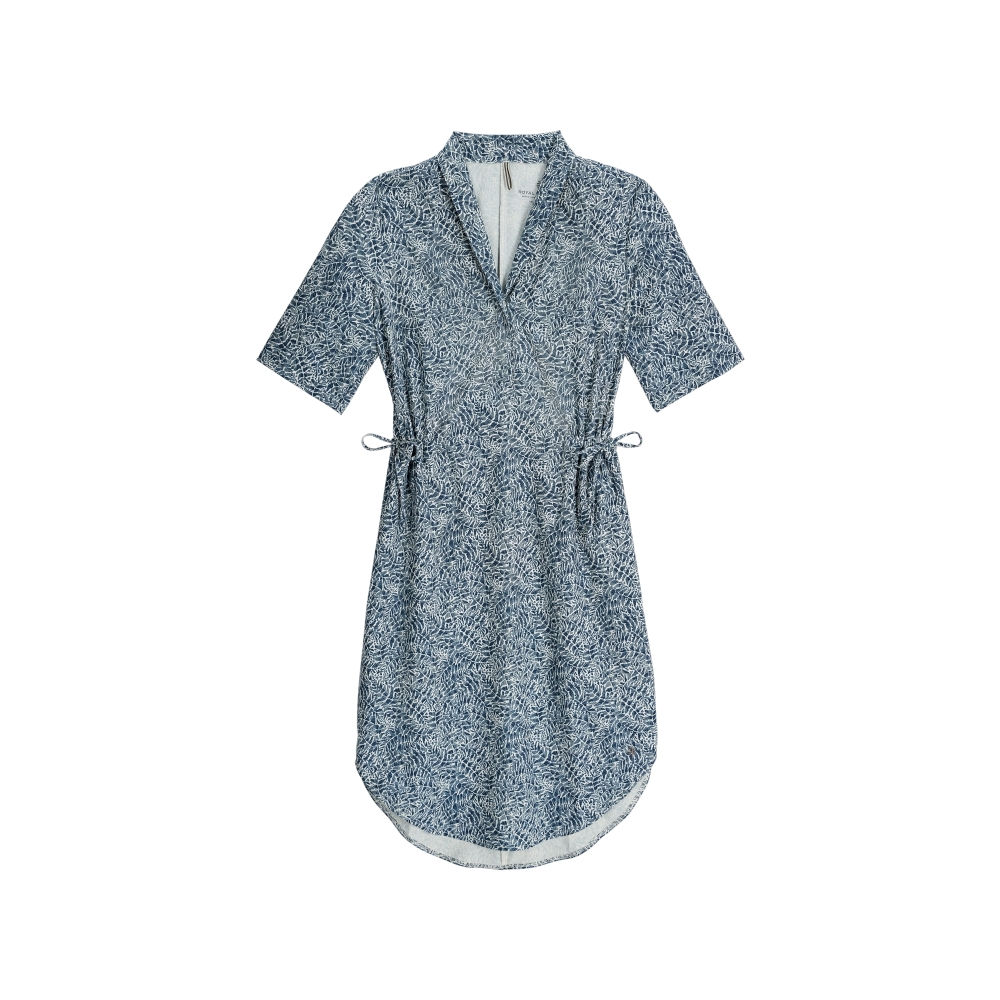 Royal Robbins Spotless Traveler Dress S/S Women's Deep Blue Briar Pt Y326007-971 jurken en rokken online bestellen bij Kathmandu Outdoor & Travel