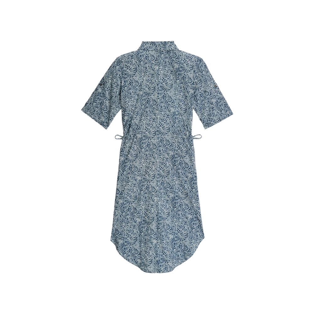 Royal Robbins Spotless Traveler Dress S/S Women's Deep Blue Briar Pt Y326007-971 jurken en rokken online bestellen bij Kathmandu Outdoor & Travel