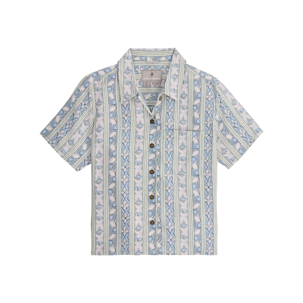 Royal Robbins Camino Pucker S/S Women's Sage Leaf Botanist Pt Y14600130-355 shirts en tops online bestellen bij Kathmandu Outdoor & Travel