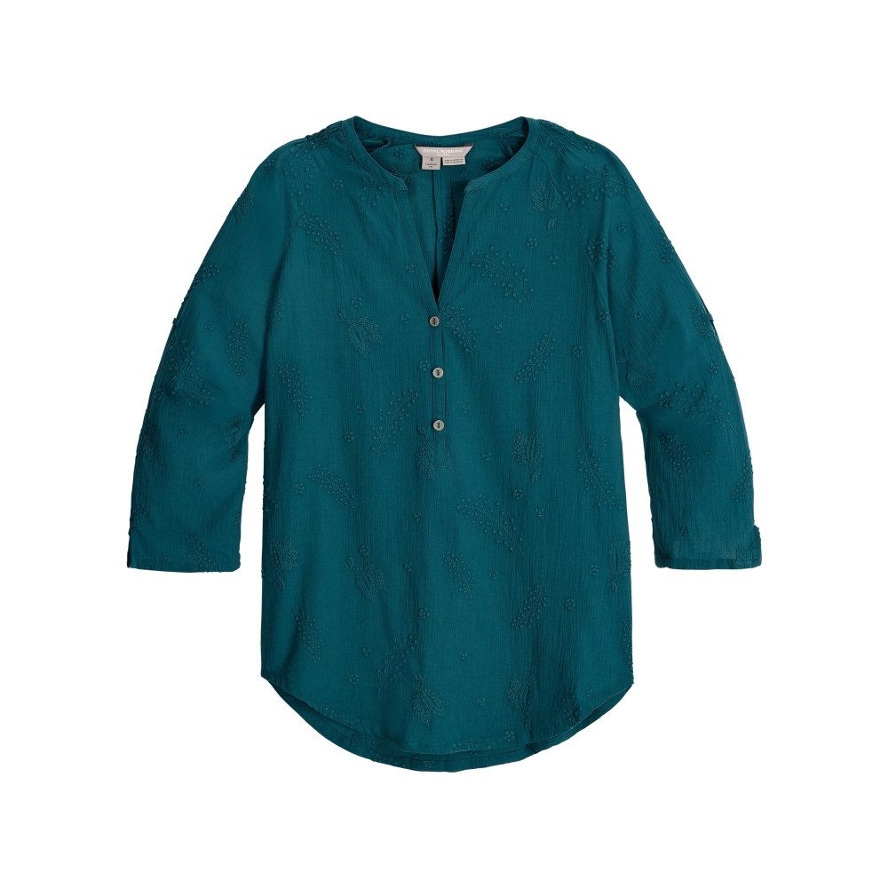 Royal Robbins Oasis Tunic II 3/4 Sleeve Women's Balsam Y622019-570 shirts en tops online bestellen bij Kathmandu Outdoor & Travel