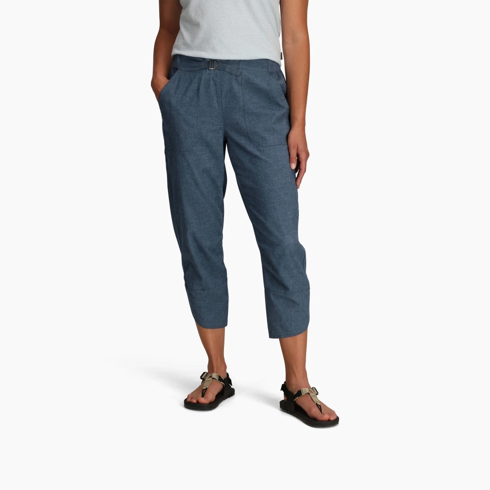 Royal Robbins Hempline Capri Women's Orion Blue Y624004-551 broeken online bestellen bij Kathmandu Outdoor & Travel