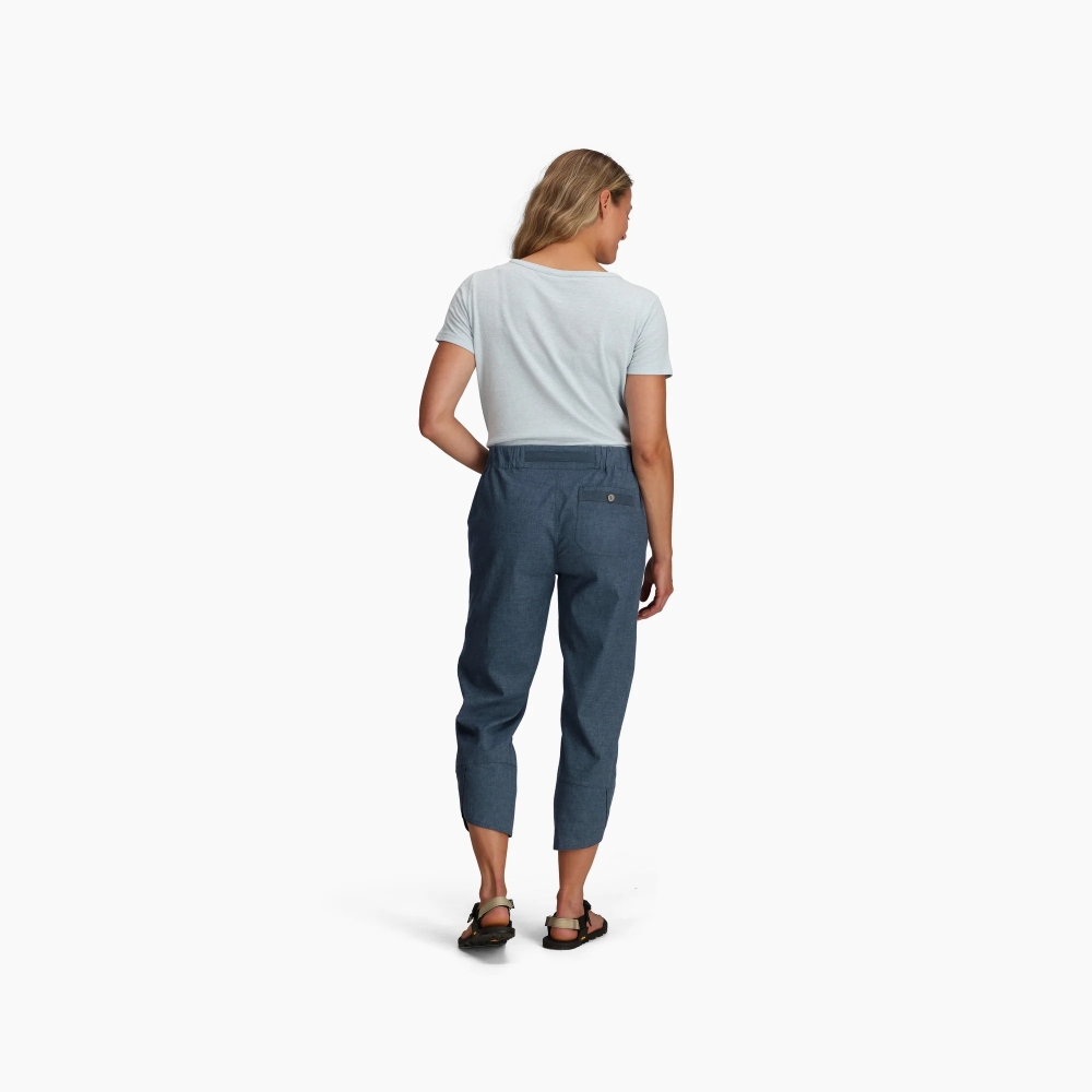 Royal Robbins Hempline Capri Women's Orion Blue Y624004-551 broeken online bestellen bij Kathmandu Outdoor & Travel