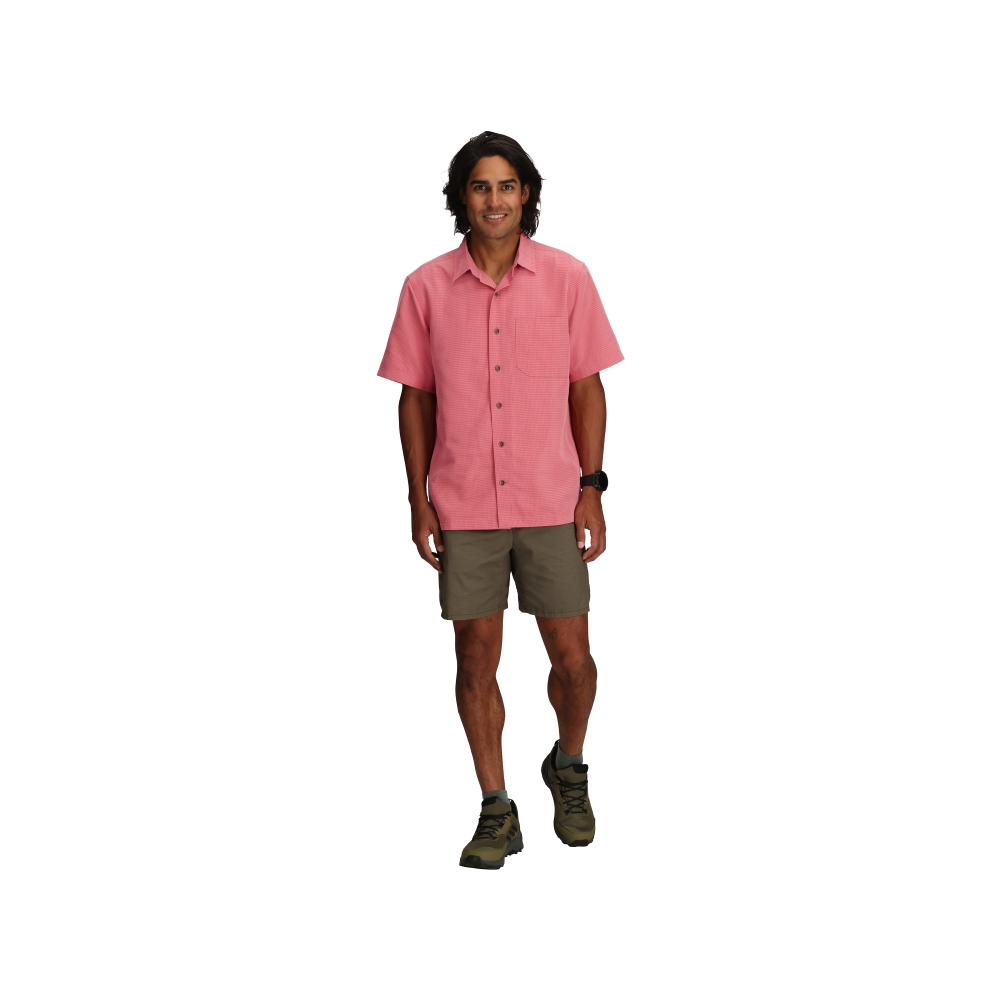 Royal Robbins Hempline Spaced S/S Dusty Cedar Y721021-600 shirts en tops online bestellen bij Kathmandu Outdoor & Travel