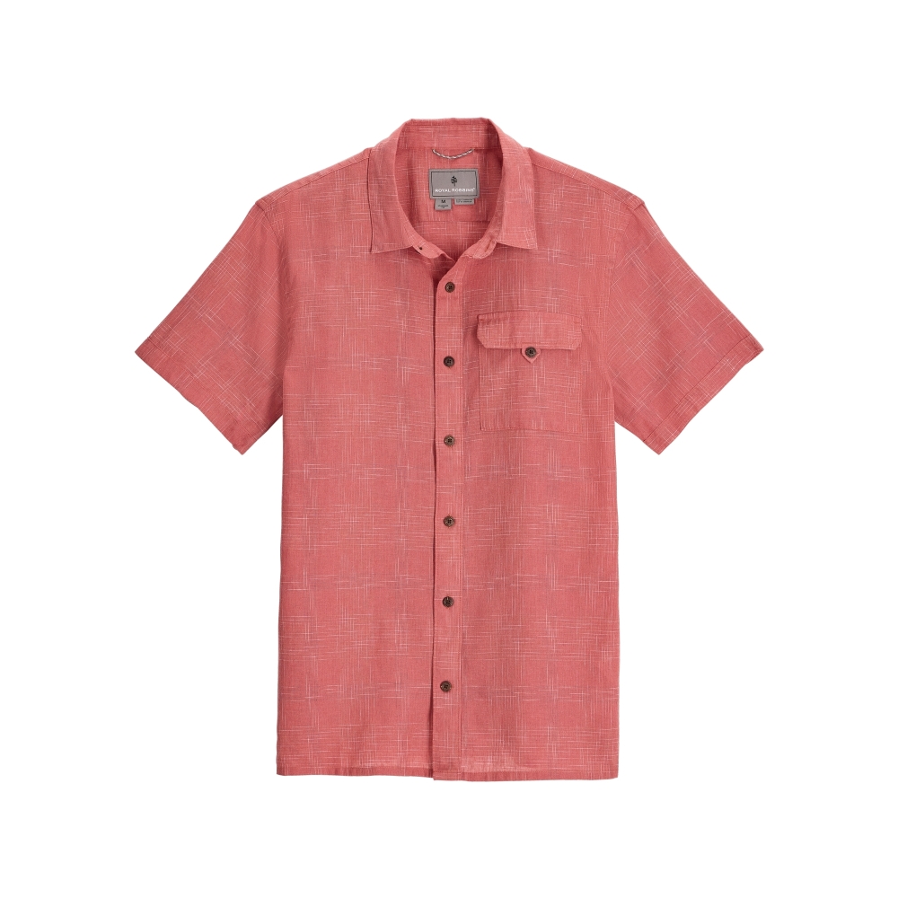Royal Robbins Hempline Spaced S/S Dusty Cedar Y721021-600 shirts en tops online bestellen bij Kathmandu Outdoor & Travel
