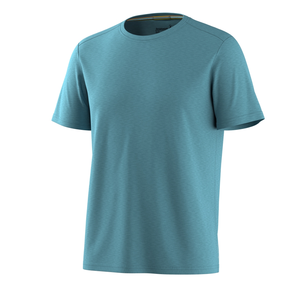 Smartwool Active Short Sleeve Active Blue Heather SW002748-Q791 shirts en tops online bestellen bij Kathmandu Outdoor & Travel