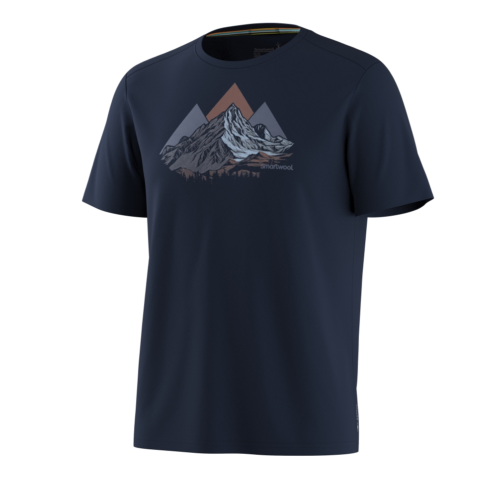 Smartwool Peak Bagger Active Short Sleeve Gr Active Navy SW003065-4101 shirts en tops online bestellen bij Kathmandu Outdoor & Travel
