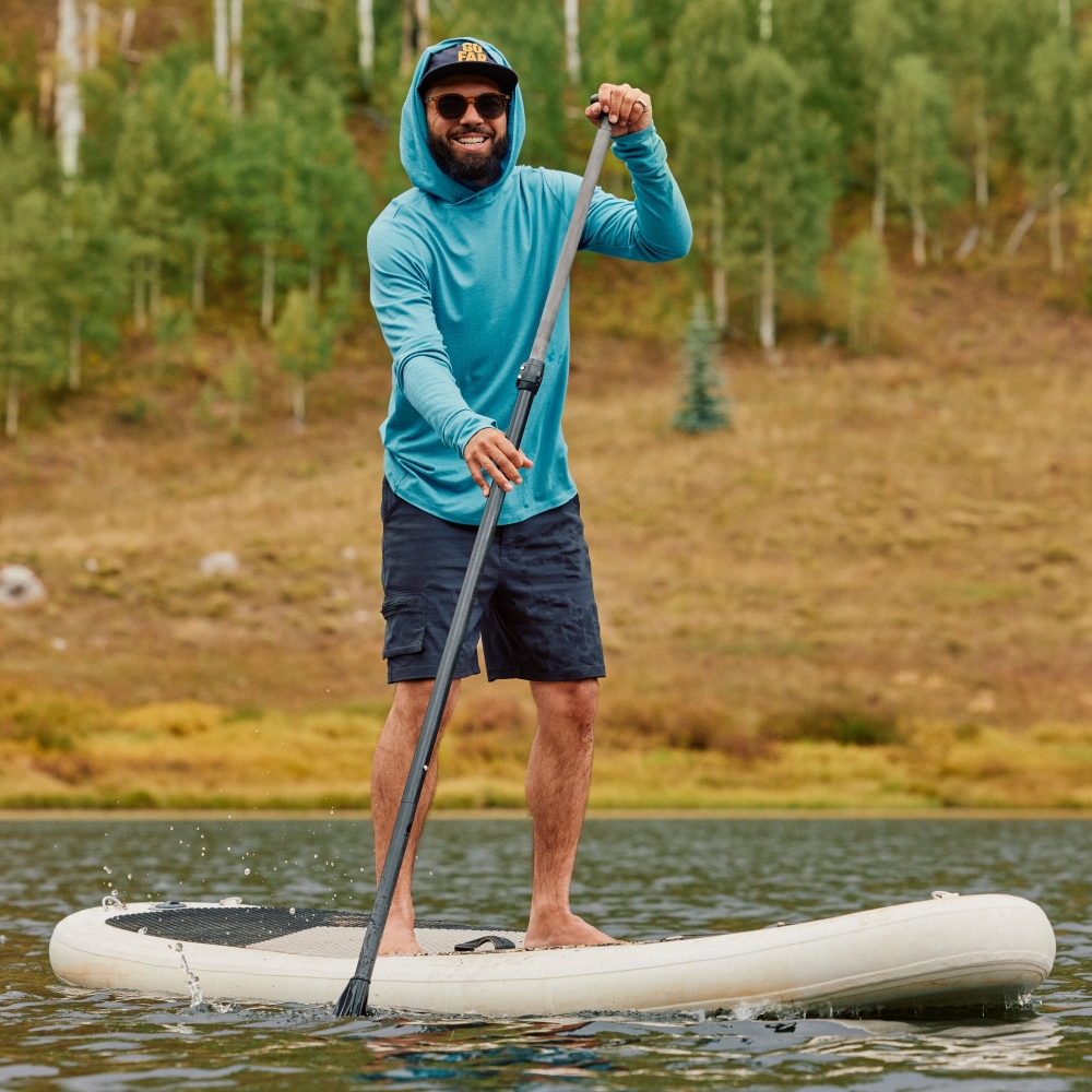 Smartwool Merino Sun Hoodie Active Mineral Blue SW003067-Q661 shirts en tops online bestellen bij Kathmandu Outdoor & Travel