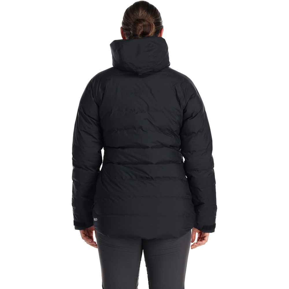 Rab Valiance Jacket Women's Black (Aquamarine) QDB-50-BLQ jassen online bestellen bij Kathmandu Outdoor & Travel