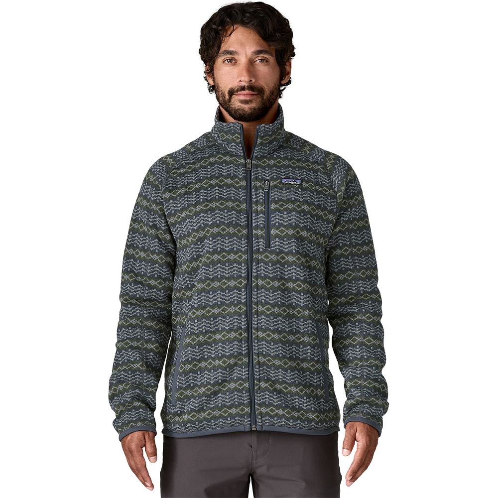 Patagonia Better Sweater Jkt Woven Together: Smolder Blue 25528-WNSM fleeces en truien online bestellen bij Kathmandu Outdoor & Travel