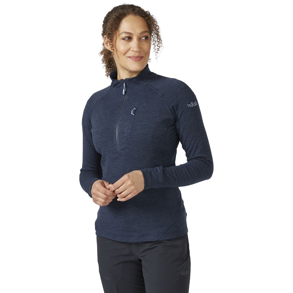 Rab Nexus Pull-On Women's Deep Ink QFF-75-DIK fleeces en truien online bestellen bij Kathmandu Outdoor & Travel