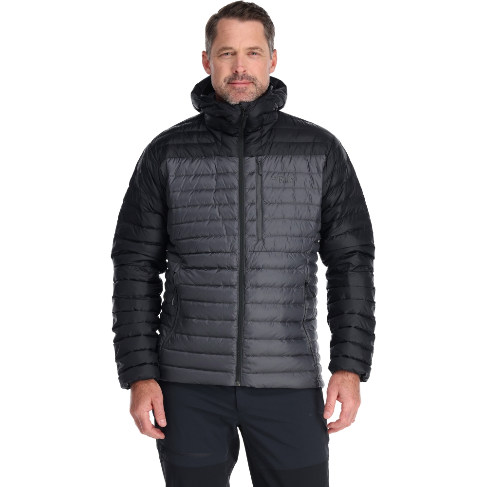 Rab Rab Microlight Alpine Jacket QDB-12-BGP jassen Rab Microlight Alpine Jacket Black/Graphene QDB-12-BGP jassen online bestellen bij Kathmandu Outdoor & Travel