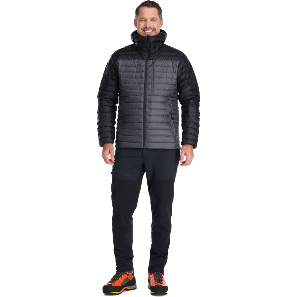 Rab Rab Microlight Alpine Jacket QDB-12-BGP jassen Rab Microlight Alpine Jacket Black/Graphene QDB-12-BGP jassen online bestellen bij Kathmandu Outdoor & Travel