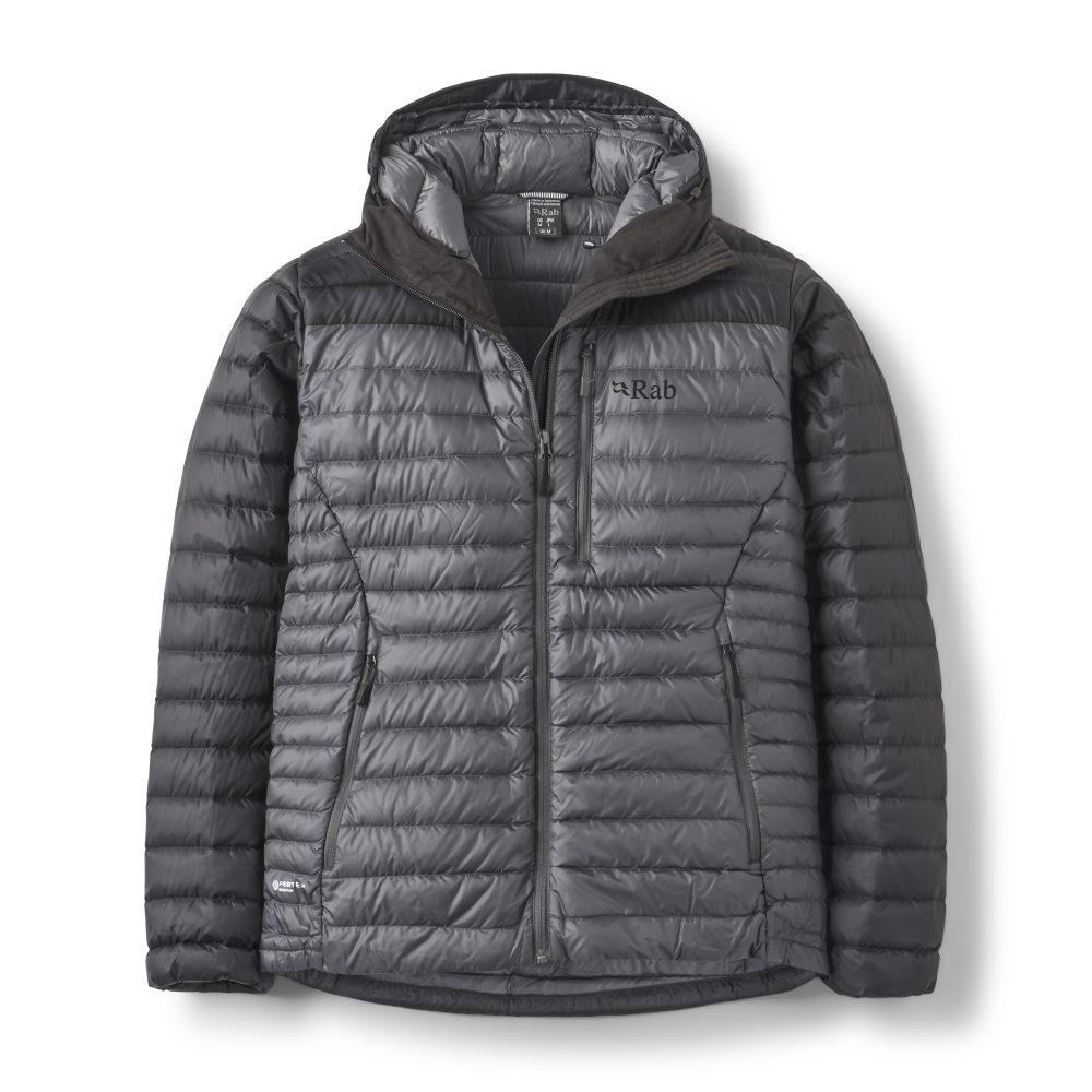 Rab Rab Microlight Alpine Jacket QDB-12-BGP jassen Rab Microlight Alpine Jacket Black/Graphene QDB-12-BGP jassen online bestellen bij Kathmandu Outdoor & Travel