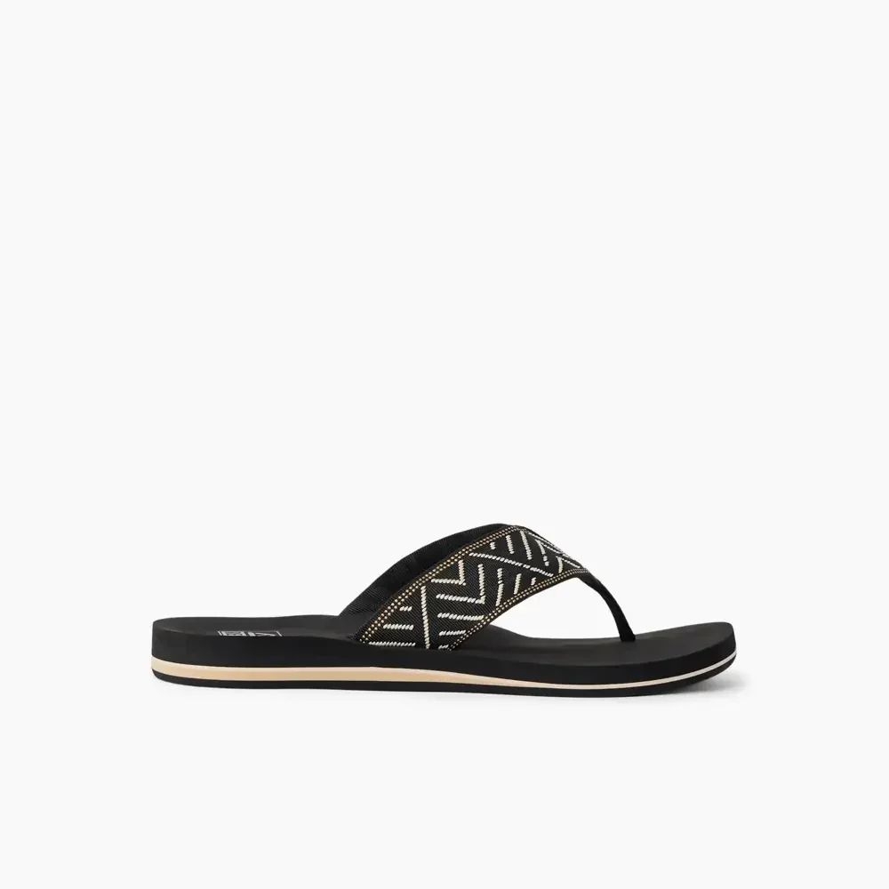 Reef Reef Spring Woven Women's CJ9415-61 slippers Reef Spring Woven Women's Black/Cream CJ9415-61 slippers online bestellen bij Kathmandu Outdoor & Travel