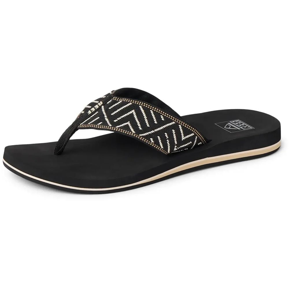 Reef Reef Spring Woven Women's CJ9415-61 slippers Reef Spring Woven Women's Black/Cream CJ9415-61 slippers online bestellen bij Kathmandu Outdoor & Travel