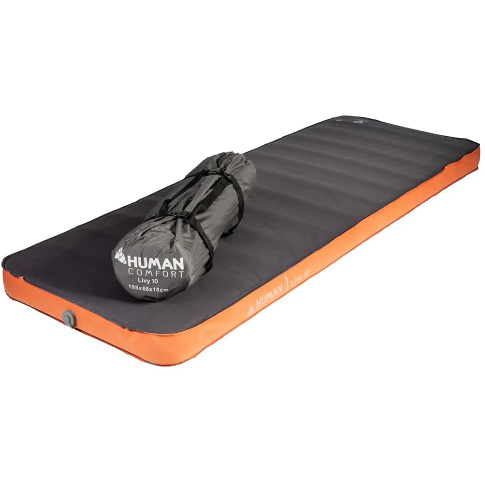Human Comfort Livy Compact 10 EW Antraciet/Oranje HC401101 slaapmatjes online bestellen bij Kathmandu Outdoor & Travel