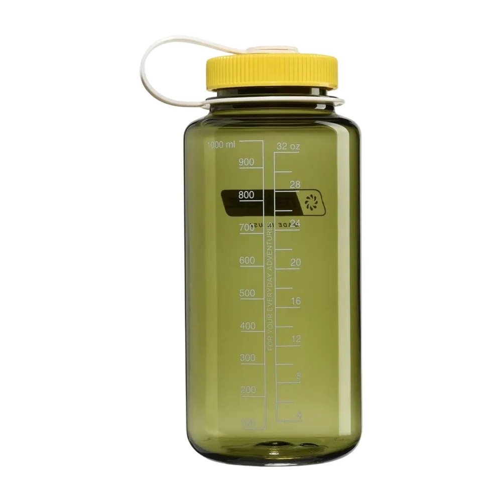 Nalgene Wide Mouth 1L Oil Green w/Freesia N2020-2832 drinkflessen en thermosflessen online bestellen bij Kathmandu Outdoor & Travel