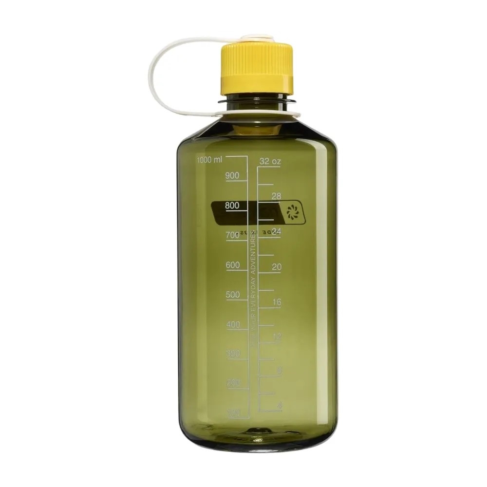 Nalgene Narrow-Mouth 1L Oil Green w/Freesia N2021-4332 drinkflessen en thermosflessen online bestellen bij Kathmandu Outdoor & Travel