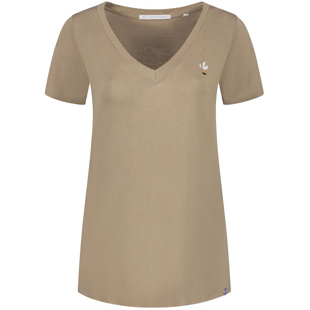 Blue Loop Originals Relinnen Bird Watcher Tshirt Women's Desert Taupe TSBW011-22-B160 shirts en tops online bestellen bij Kathmandu Outdoor & Travel