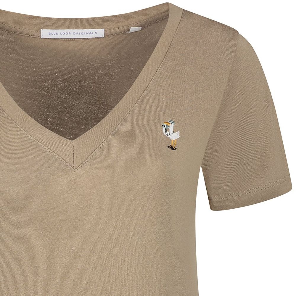 Blue Loop Originals Relinnen Bird Watcher Tshirt Women's Desert Taupe TSBW011-22-B160 shirts en tops online bestellen bij Kathmandu Outdoor & Travel