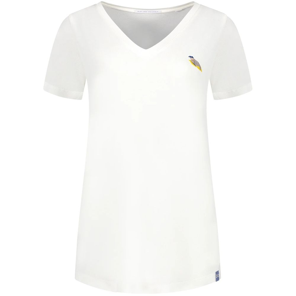 Blue Loop Originals Relinnen Relaxing Seal Tshirt Women's White TSRS011-22-B040 shirts en tops online bestellen bij Kathmandu Outdoor & Travel